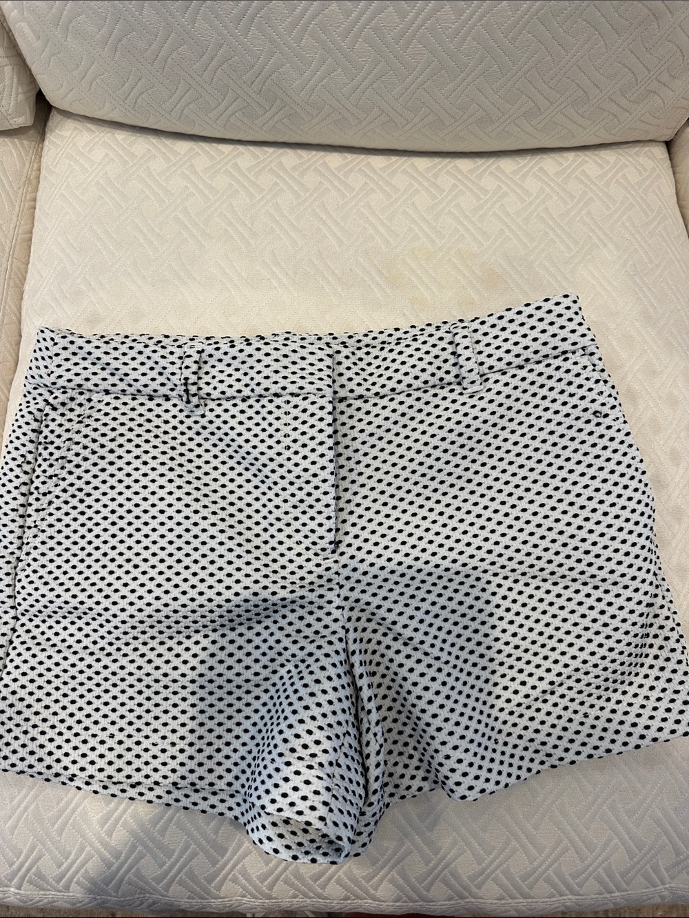 LOFT Black Dot-Print White Women’s Shorts